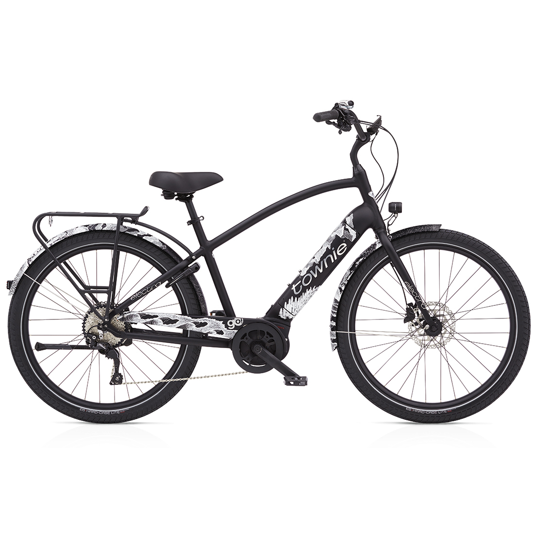Electra Townie Path GO! 10D – CZARNO-BIAŁY - obrazek 1