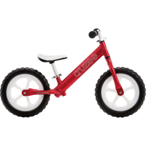 Rowerek biegowy Cruzee - białe koła - białe siedzenie - czerwony
