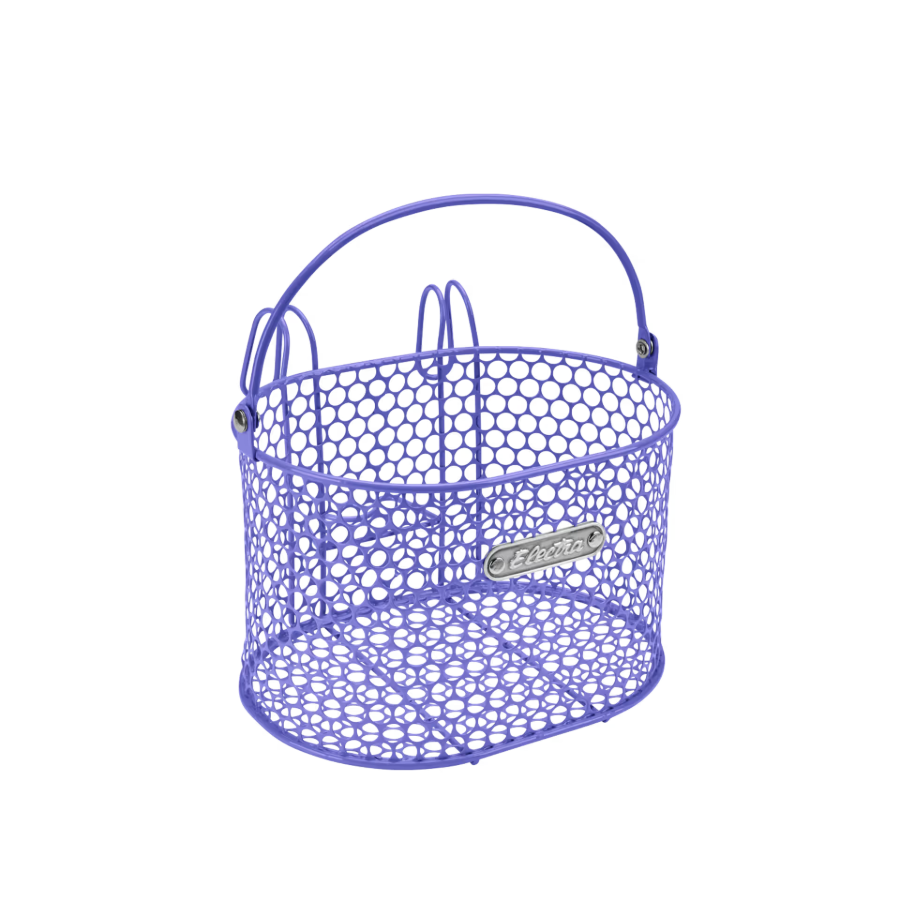 Electra Kosz na kierownicę Honeycomb mały mocowany na hakach ciemnopurpurowy