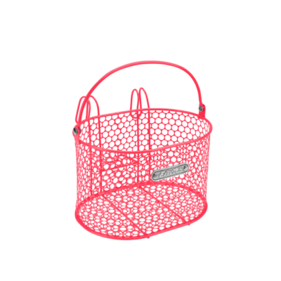 Electra Kosz na kierownicę Honeycomb mały mocowany na hakach neonowo różowy