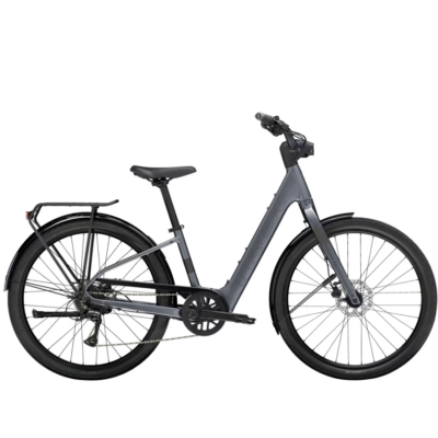 Trek Verve+ 1 LT o niskim przekroku galactic grey