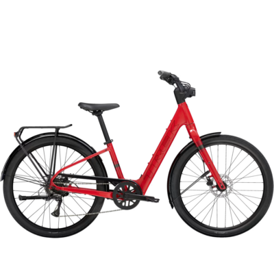 Trek Verve+ 1 LT o niskim przekroku viper red